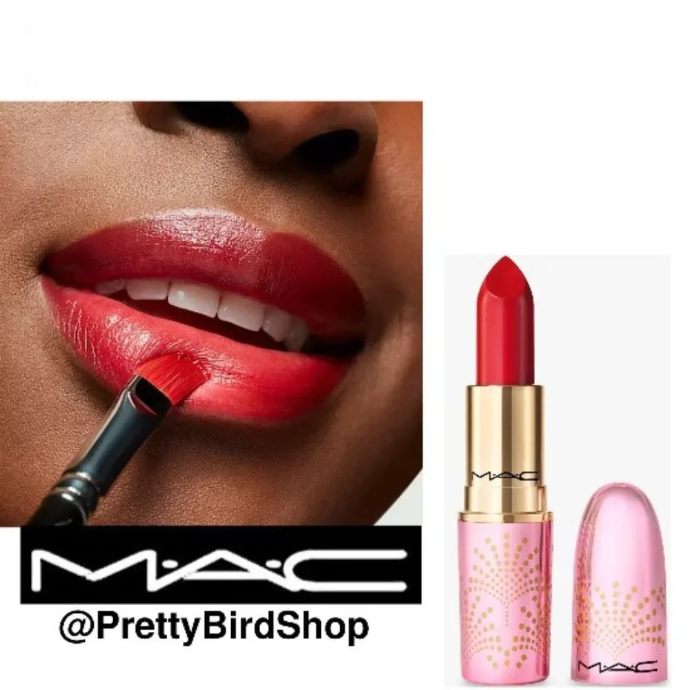 MAC PUT A BOW ON IT Lipstick NIB Lustreglass Limited Ed ultra rare last one!